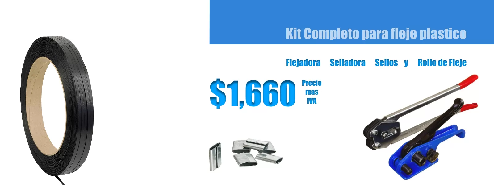 kit completo para fleje de plastico