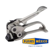 Flejadora, tensionadora para flejes de acero